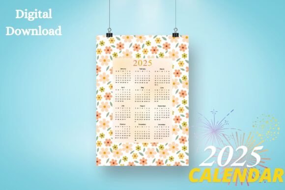 2025 Floral Daisy A4 Size Wall Calendar: Designing Your Year with Intention and Elegance