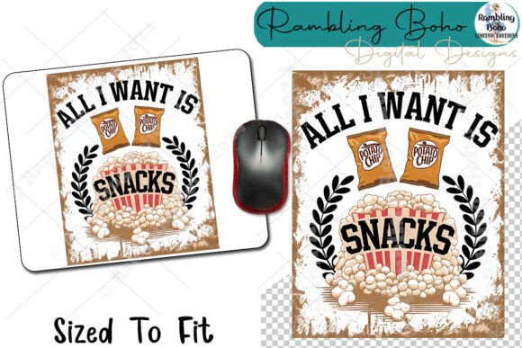 All I Want is Snacks W Border for Tshirt: A Practical Design Asset for Print-On-Demand and Creative Workflows