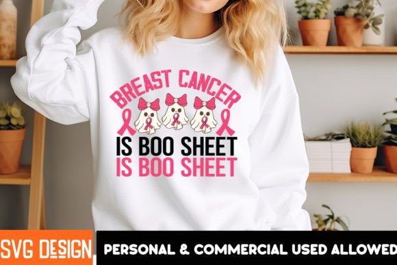 Breast Cancer Is Boo Sheet SVG Cut File: Creative Support