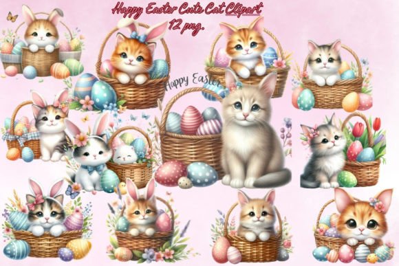 Choosing the Right Happy Easter Cute Cat Bunny Clipart for Your Projects