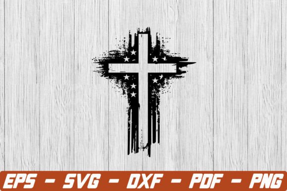 Cross with American Flag SVG: Christian Crafting Meets Patriotic Design