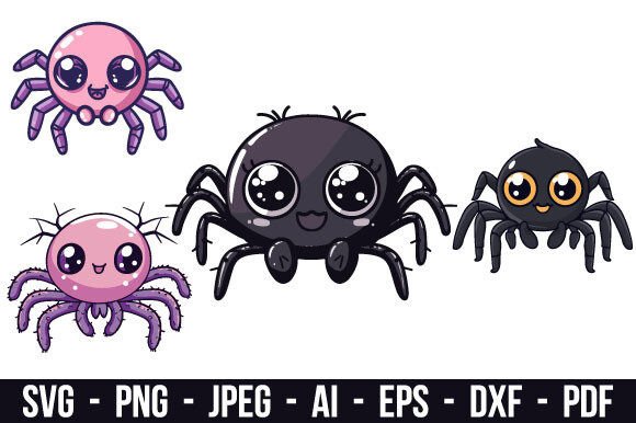 Cute Spider SVG Bundle for Creative Projects