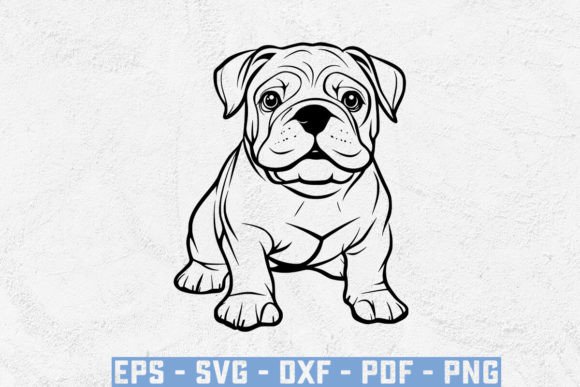 English Bulldog SVG & Bulldog Clipart for Creators