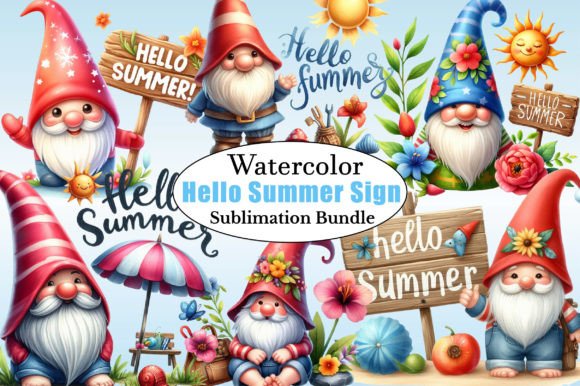 Gnomes Hello Summer Sign PNG Sublimation: A Creative Tool for Seasonal DIY Projects