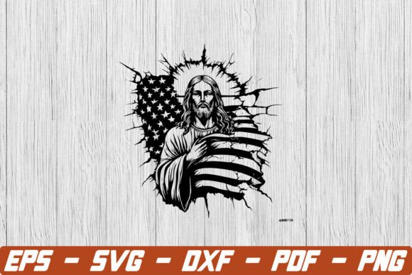 Jesus With American Flag SVG: Faith and Patriotism in Design