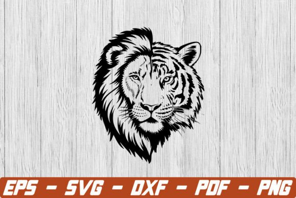 Lion with Tiger Face SVG: Unleash the Power of Graphic Fusion for Your Creative Projects
