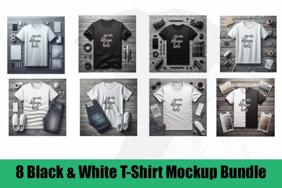 Maximizing Your Product Presentations with the Black White T-Shirt Mockup Bundle