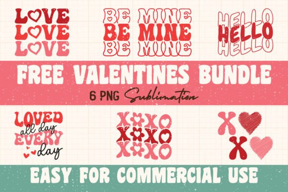 Retro Valentines Day Sublimation Bundle