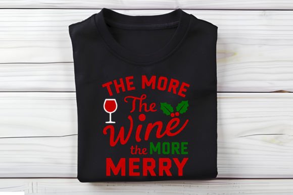 The More the Christmas T-Shirt Free and Colorful Graphic T-Shirt Design: Elevating Seasonal Merchandise with Versatile Vector Assets