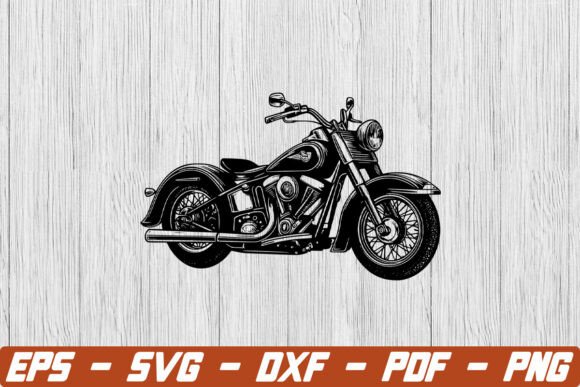 Vintage Motorcycle Silhouette Vector Svg: Retro Design Files for Creators and Entrepreneurs
