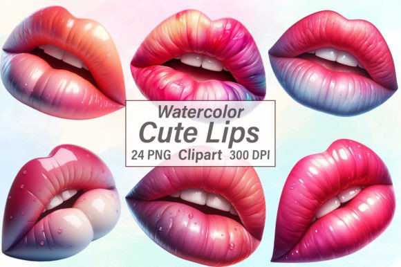 Watercolor Cute Lips Clipart: A Strategic Asset for Creative Entrepreneurs and Marketers